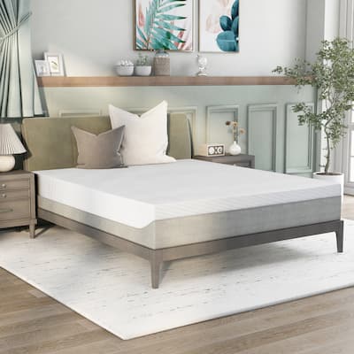 Tellura TENCEL™ Fiber Contemporary White 12-inch Memory Foam Mattress by Furniture of America