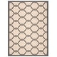 preview thumbnail 60 of 104, SAFAVIEH Courtyard Charleen Indoor/ Outdoor Waterproof Patio Backyard Rug 4' x 5'7" - Beige/Anthracite