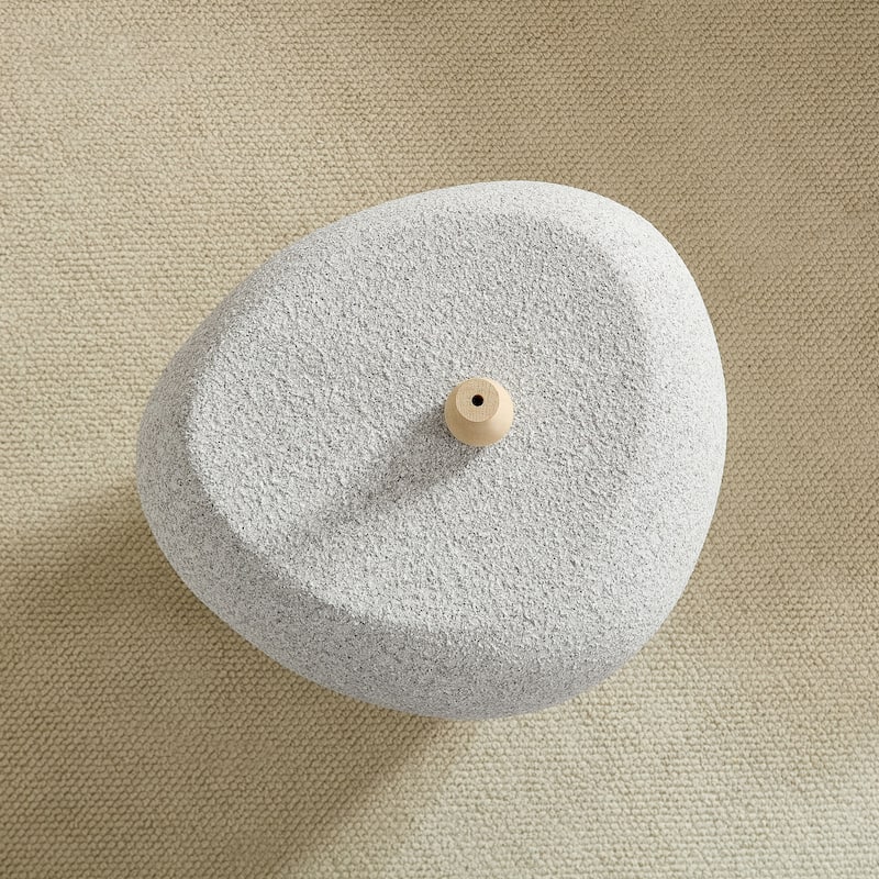 2PCS Fiberglass Elliptical Coffee Table Set