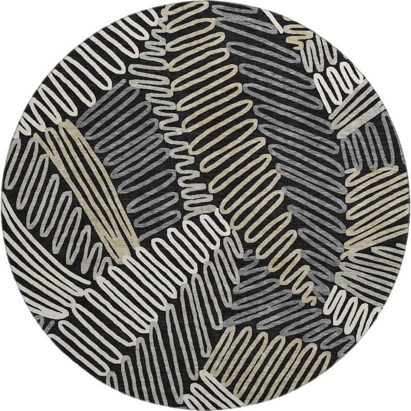 Premium Washable Super Soft Contemporary Leaf Mayfield Rug