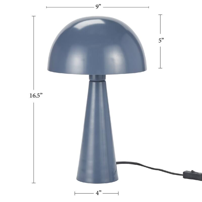 Nourison 16" Mushroom Shaped Iron Table Lamps, Set of 2