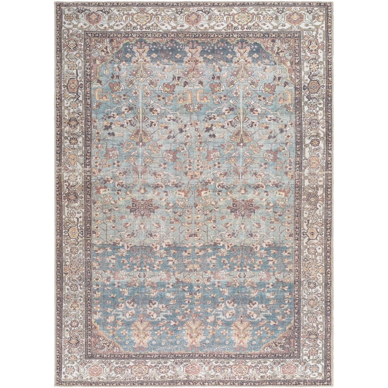 Livabliss Amelie Traditional Border Indoor/Outdoor Area Rug