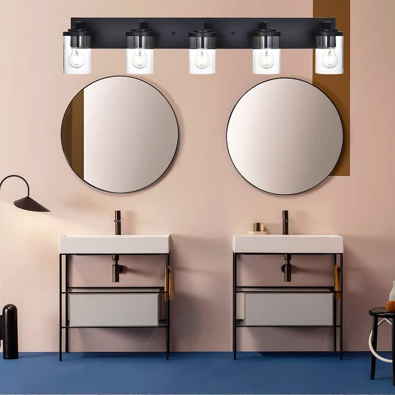 Farmhouse Vanity Lights with Clear Glass Shade
