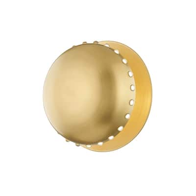 Hudson Valley Nash 1-Light Aged Brass Large Flush Mount