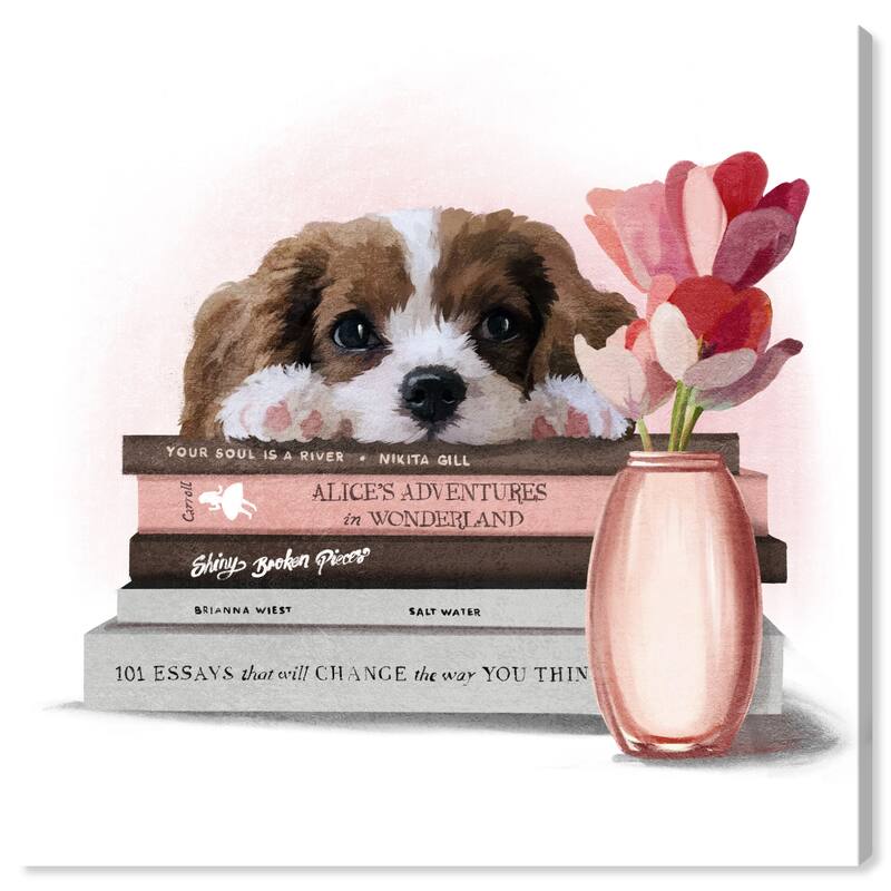 Wynwood Studio Prints Animals Tender and Sweet Poet Pink and Light Pink Glam Wall Art Canvas Print