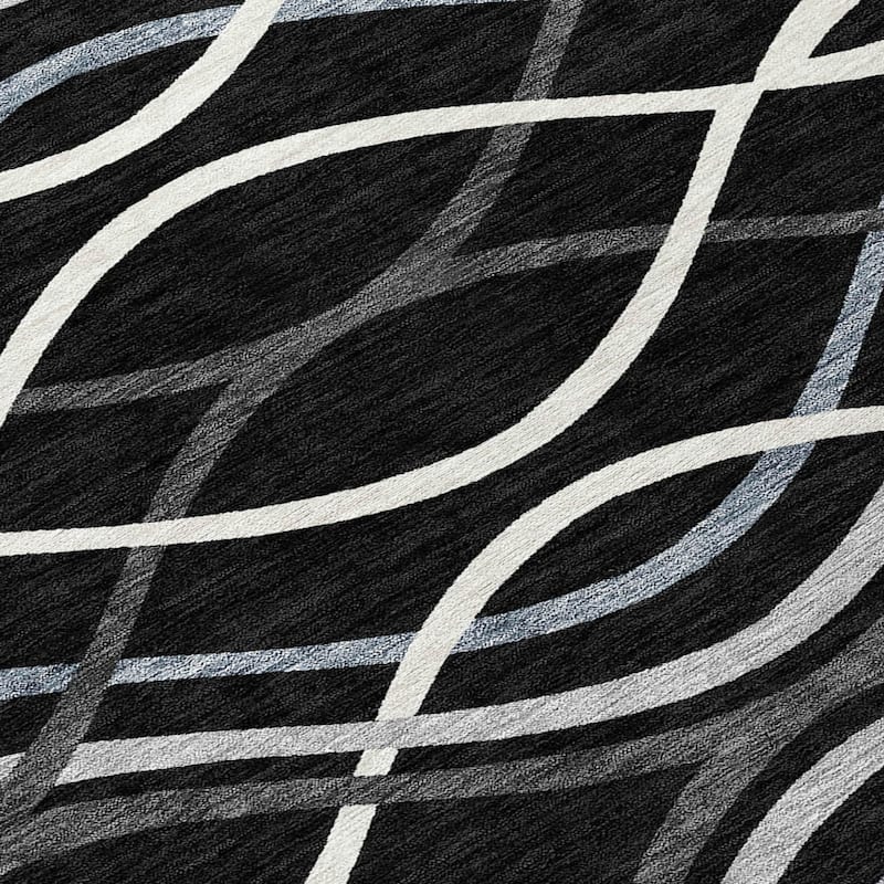 Machine Washable Indoor/ Outdoor Chantille Contemporary Deco Rug