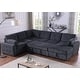 preview thumbnail 20 of 23, Convertible Pull-out Sectional Sofa Loveseat Sleeper with Storage and Pillows