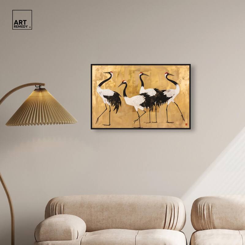 Birds of Gold Canvas by Art Remedy
