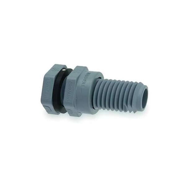 Hayward Flow Control Bulkhead Tank Fitting,FKM,3 7/8
