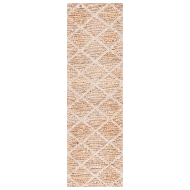SAFAVIEH Natural Fiber Chessie Casual Jute Rug - 2'3" x 8' Runner - Natural/Ivory