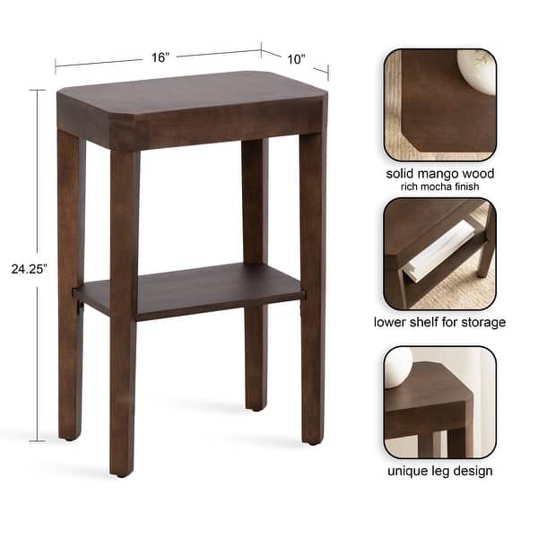 dimension image slide 0 of 13, Kate and Laurel Talcott Wood Side Table