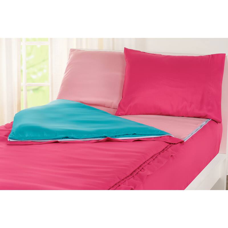 Siscovers Hot Pink Bunkie Deluxe Zipper Bedding Set