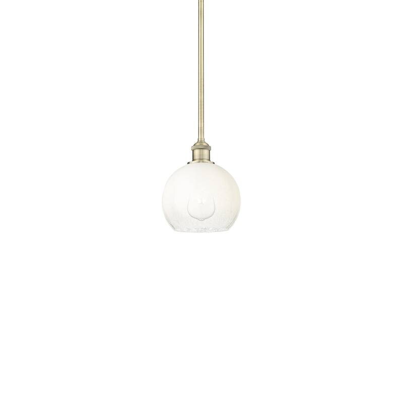 Innovations Lighting 616-1S-10-8 Brookhaven Globe Pendant Brookhaven - Antique Brass / Opal