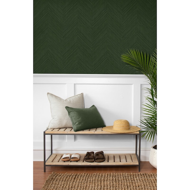 NextWall Chevron Stripe Peel and Stick Wallpaper