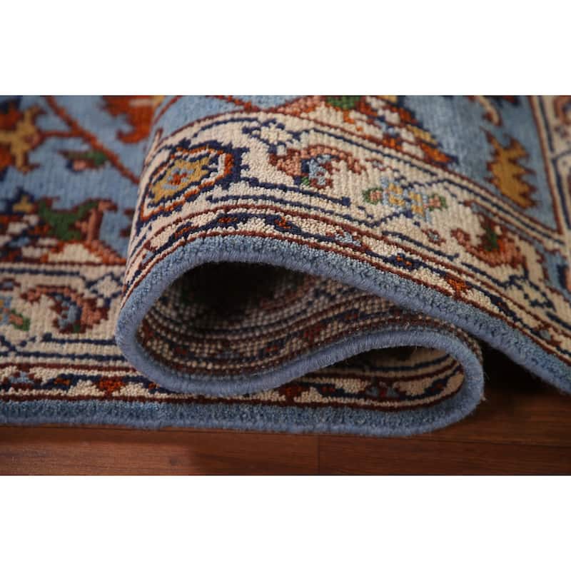 All-Over Floral Heriz Serapi Oriental Accent Rug Handmade Wool Carpet - 3'11"x 5'0"