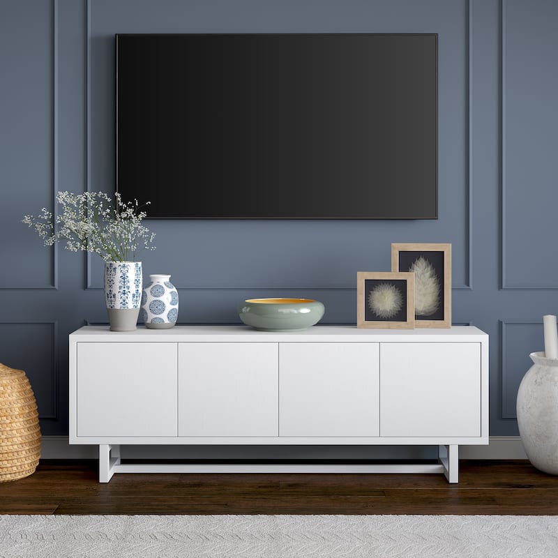 Cutler Rectangular TV Stand for TV's up to 75" - 68" Wide - White