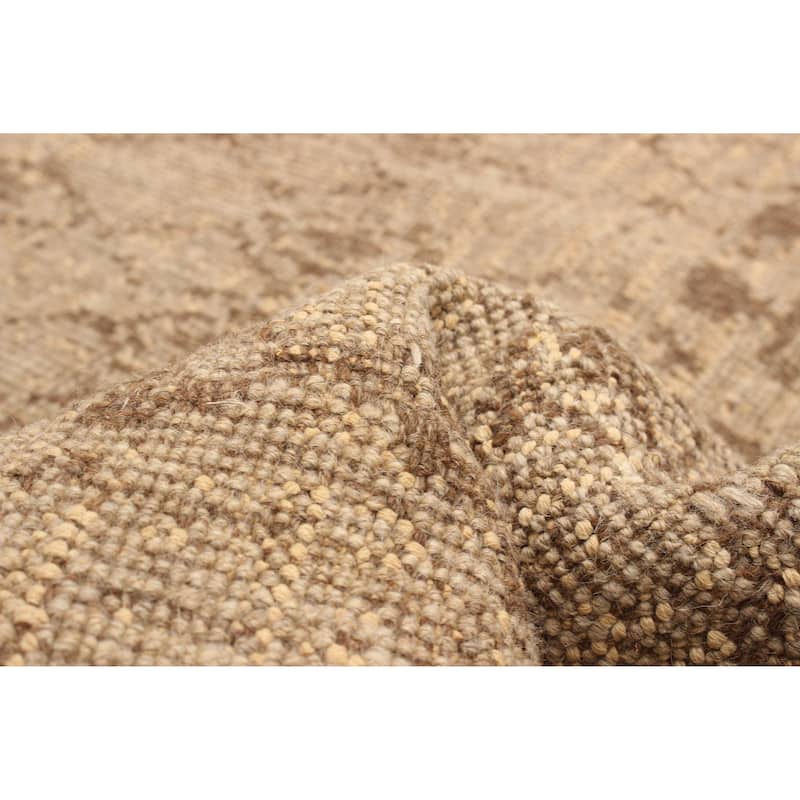 ECARPETGALLERY Flat-Weave Ankara FW Taupe Wool Tapestry Kilim - 4'8 x 6'9