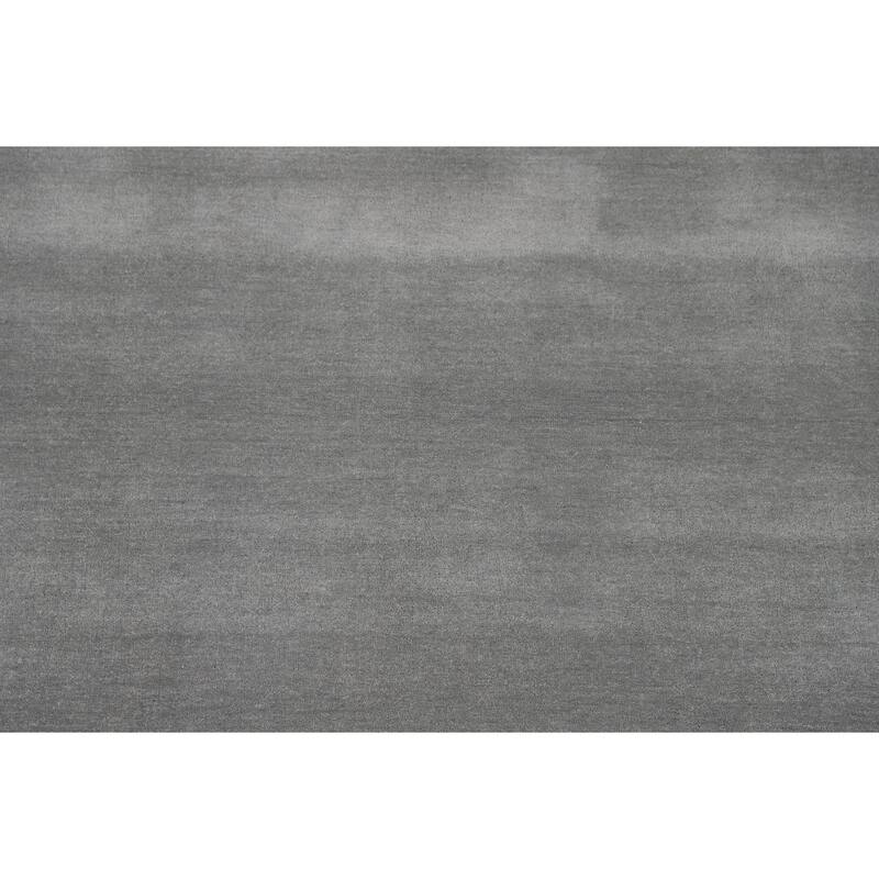 Silver Gray Gabbeh Indian Area Rug Handmade Wool Carpet - 7'8"x 9'10"