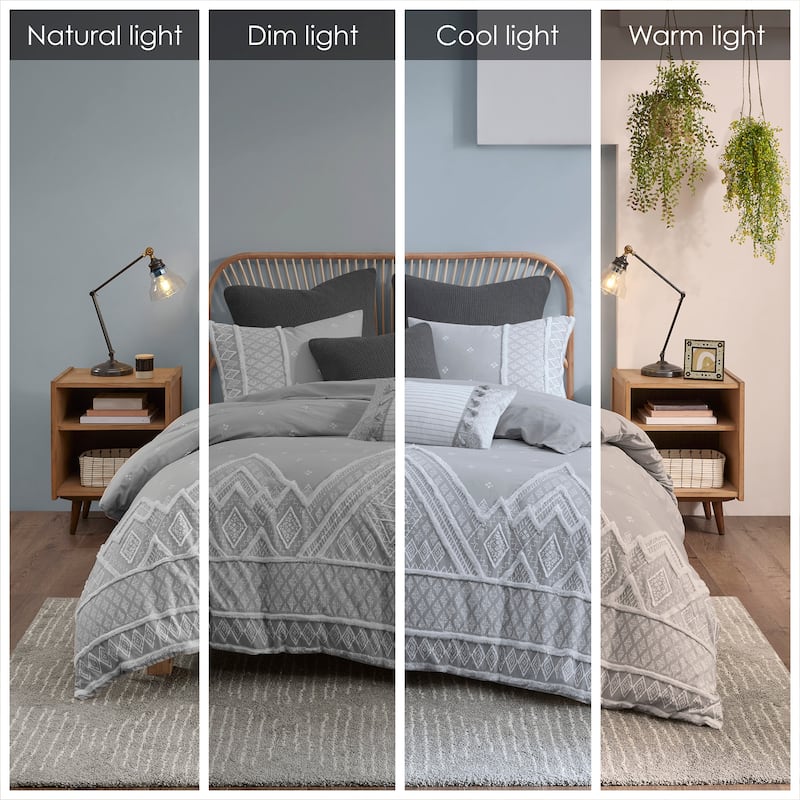 INK+IVY Marta Flax and Cotton Blended Duvet Cover Set