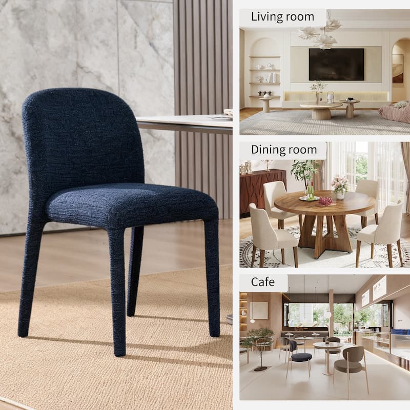 Modern 18" W Upholstered Dining Chair Fully Assembly Design Iron Legs