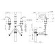 preview thumbnail 5 of 17, Miseno Bella Widespread Bathroom Faucet - Includes Brass Pop-Up Drain