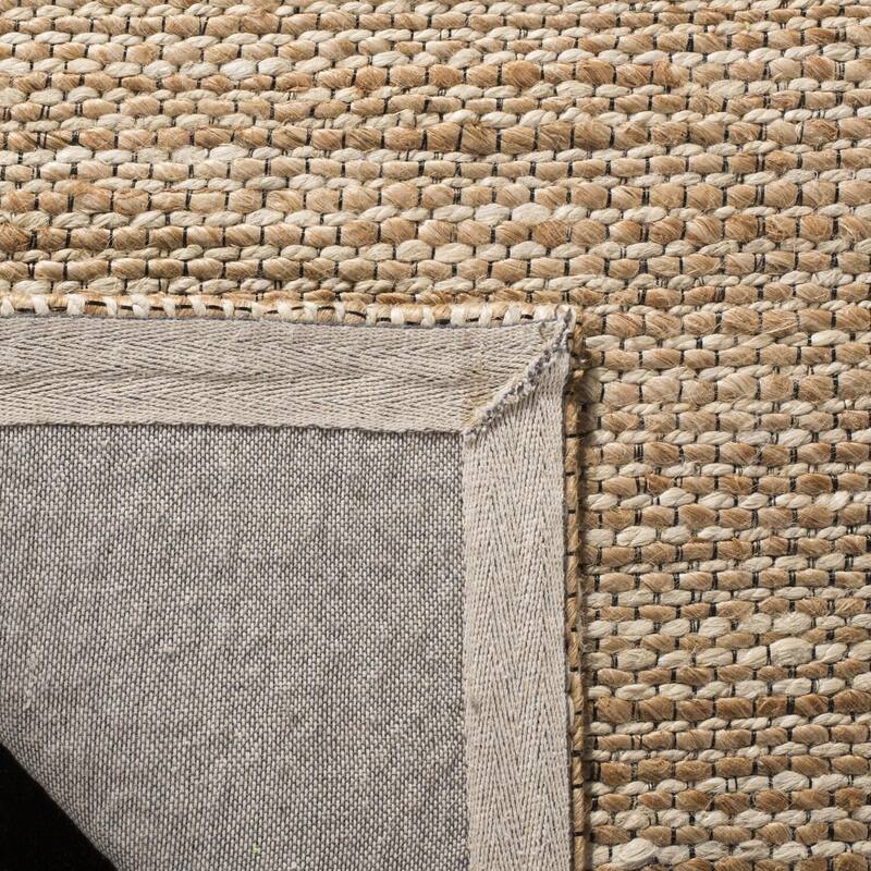 Antique Appeal Area Rug 6x9 - Handmade Jute Rug - Light Grey Living Room Bedroom Floor Decor - 108 x 72