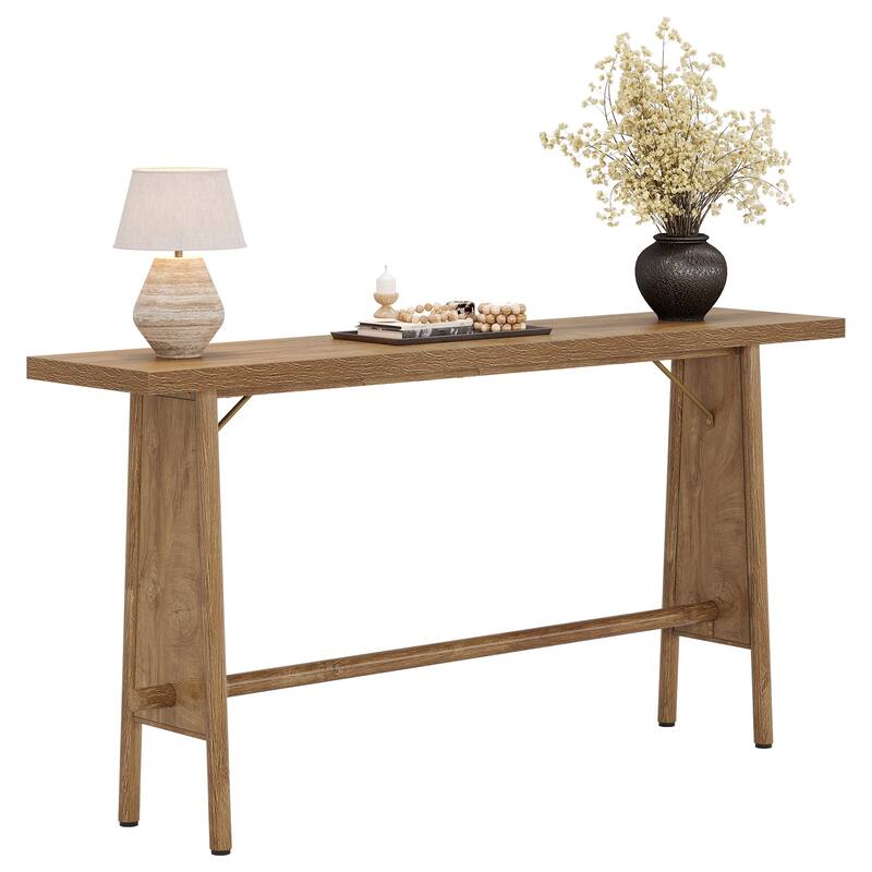 63" Modern Console Sofa Table, Wooden Entryway Table for Entrance, Hallway, Living Room
