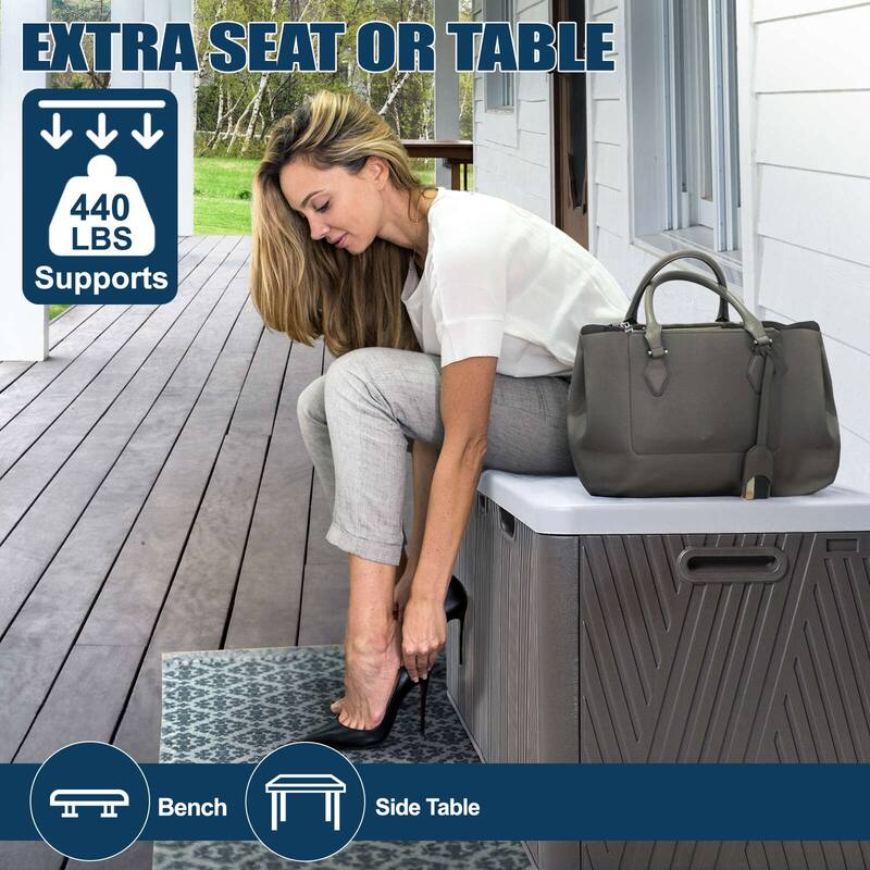 Aoodor Outdoor Lockable Storage Deck Box - 85 Gallon