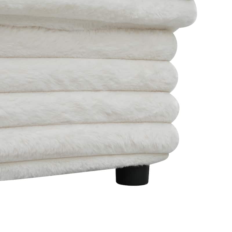 Christopher Knight Home - Alexander Oversized Cloud Loveseat Chaise Lounge with Fluffy Upholstery and Throw Pillows
