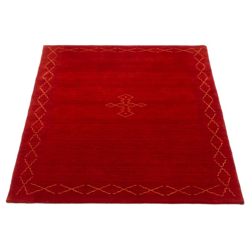 Kashkuli Gabbeh Red Rug 4'9" x 6'7" - 4'9 x 6'7