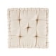 preview thumbnail 6 of 24, Intelligent Designs Charvi Chenille Square Floor Pillow Ivory