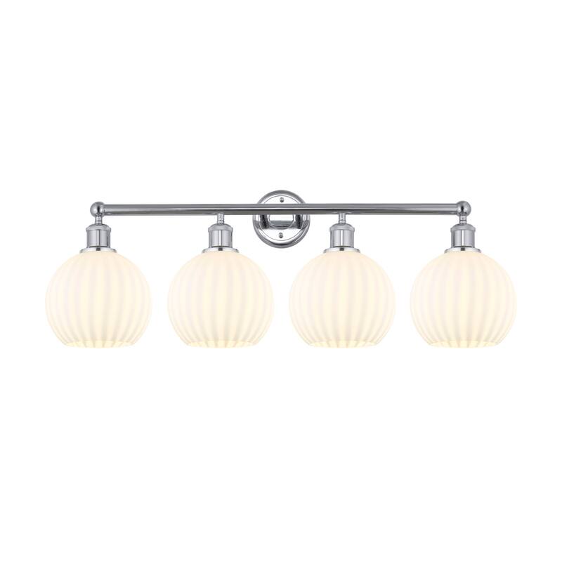 Innovations Lighting 616-4W 12 35 White Venetian Vanity White Venetian - Polished Chrome