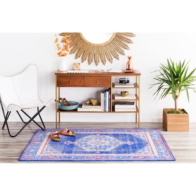 Hand-knotted Alford Boho Medallion Wool Area Rug