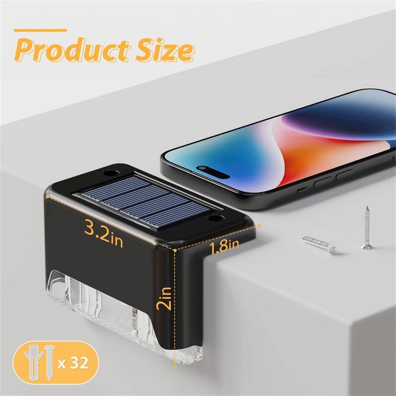 Warm light-32PCS Led Solar Deck Light