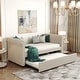 Twin Size Upholstered daybed with Trundle,Wood Slat Support - Bed Bath ...