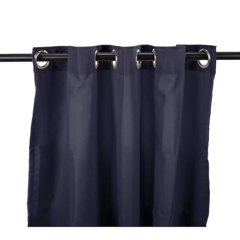 54" x 96" Solid Grommet Semi-Sheer Outdoor Curtain Panel