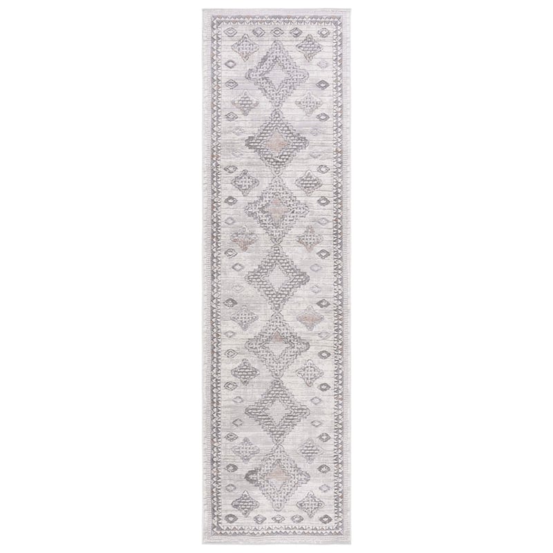 SAFAVIEH Handmade Eternal Zlate Moroccan Boho Rug - 2'2" x 8' Runner - Grey/Ivory