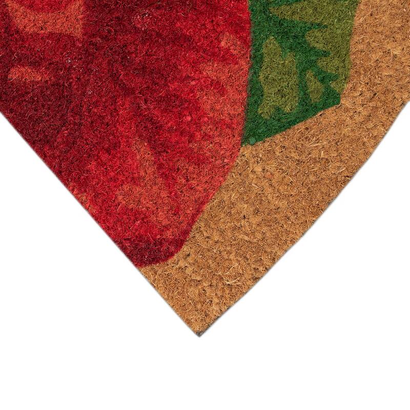 Liora Manne Natura Poinsettia Outdoor Mat Natural 1'6" x 2'6"