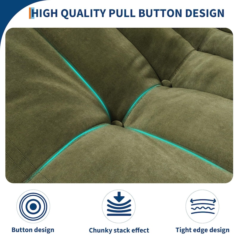 Bean Bag Chairs for Adults, Memory Foam Couch Single Sofa Chair