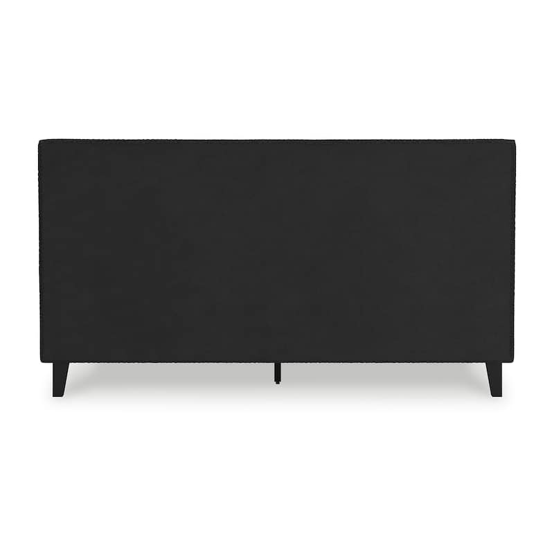 Signature Design by Ashley Cadmori Black Upholstered Bed with Roll Slats