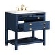 preview thumbnail 7 of 63, Monterey 37-inch Farmhouse Marble Solid Wood Bathroom Vanity