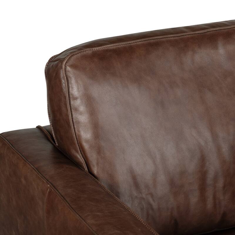 Poly & Bark Mateo Lounge Chair - Full Grain Genuine Italian Leather