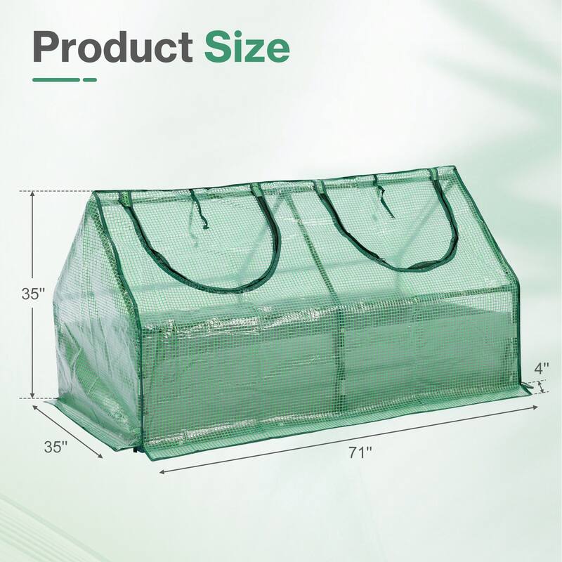 Aoodor Raised Garden Bed with Mini Greenhouse Cover