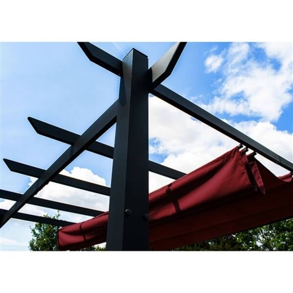 Shop Aleko Aluminum 9 5 Foot Square Outdoor Canopy Pergola