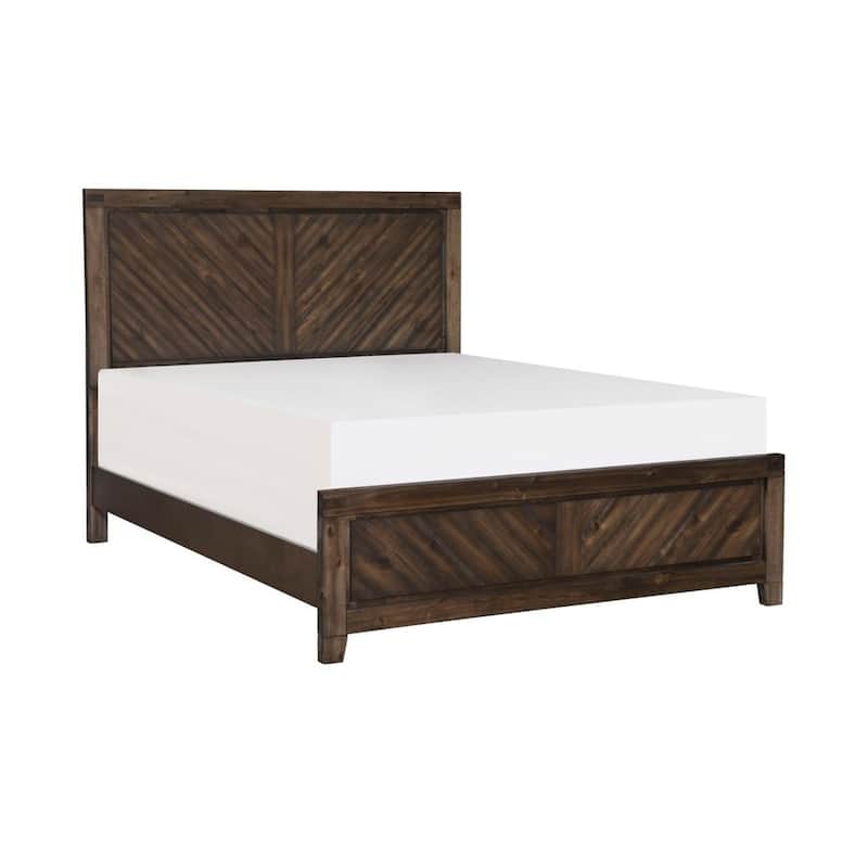 Marcille 3 Piece Cherry Modern Panel Bedroom Set