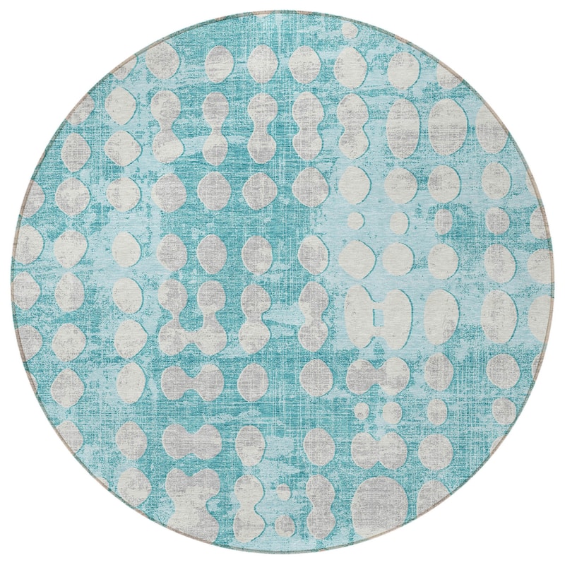 HomeRoots Abstract Transitional Rectangle Outdoor Rug