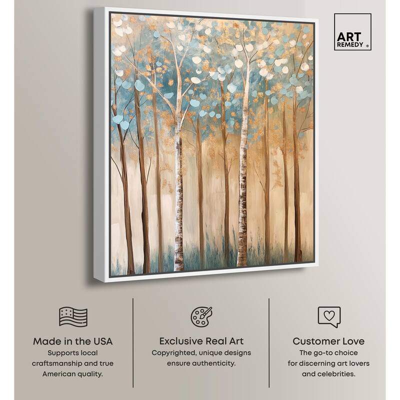 Birch Grove Radiance Canvas by Art Remedy