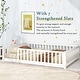 preview thumbnail 57 of 78, Twin/Full/Queen Size Floor Bed with Safety Guardrails, Toddler Floor Bed for Girls and Boys