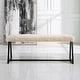 preview thumbnail 4 of 5, Uttermost Taupo Sheepskin Bench - 48"W x 20"H x 12.25"D
