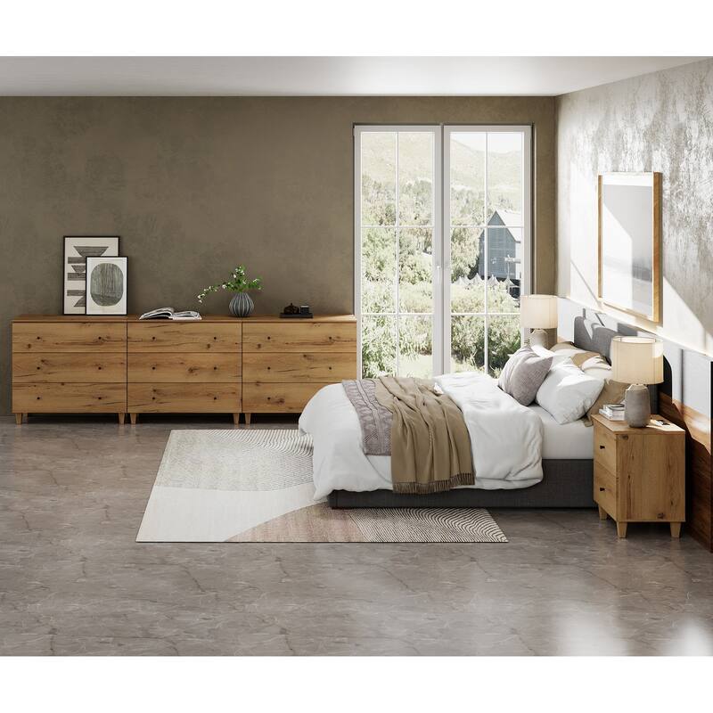 9-Drawer Dresser and Nightstand Set for Bedroom, 106.2" Wide